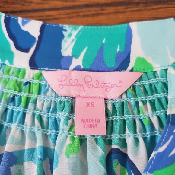 Lilly Pulitzer Sunny Shoulder Elsa Agate blouse - Picture 6 of 7